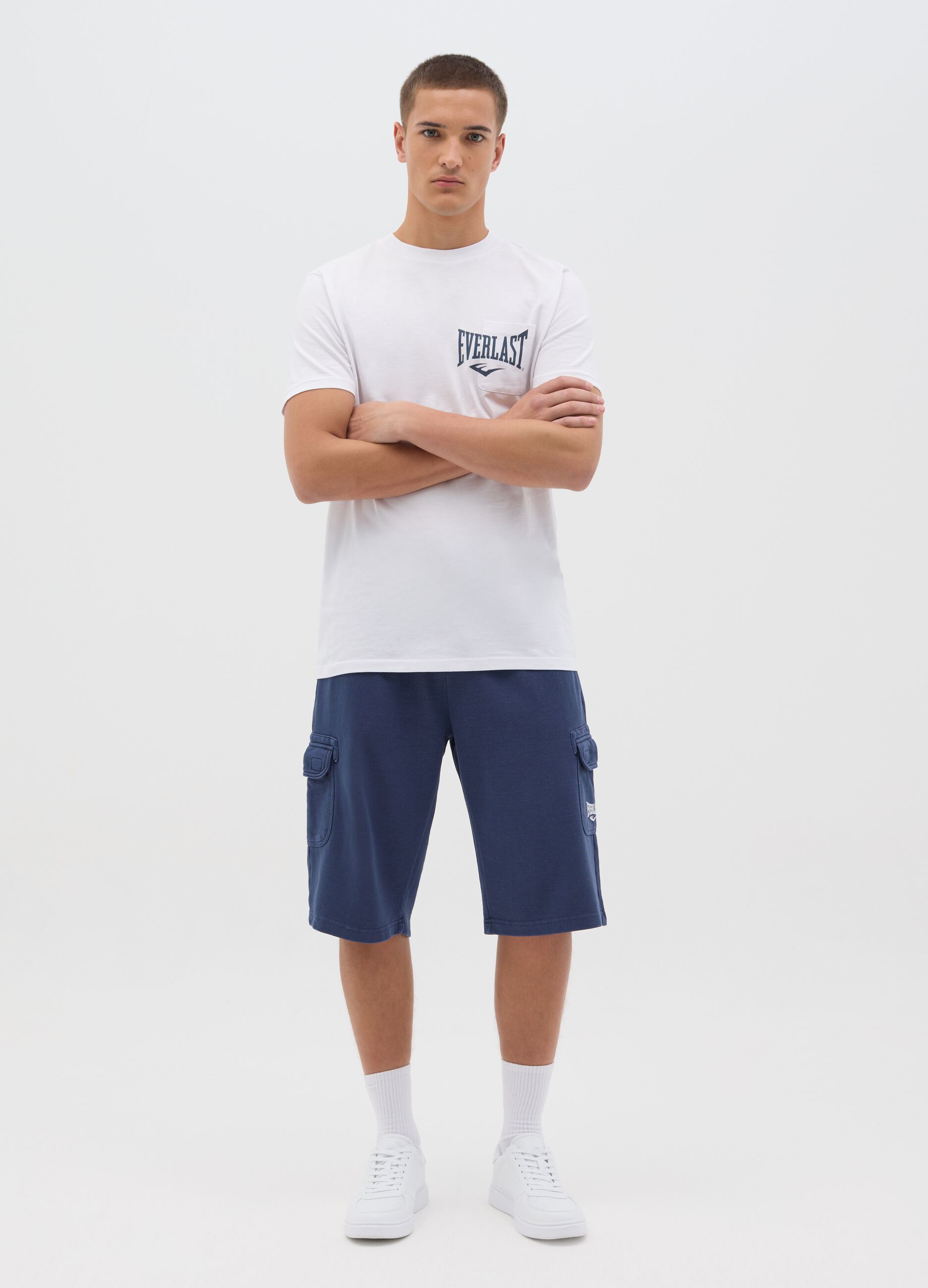 Blue Everlast cargo shorts in cotton blend