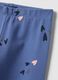 Slim fit blue stretchy cotton leggings for girls_2