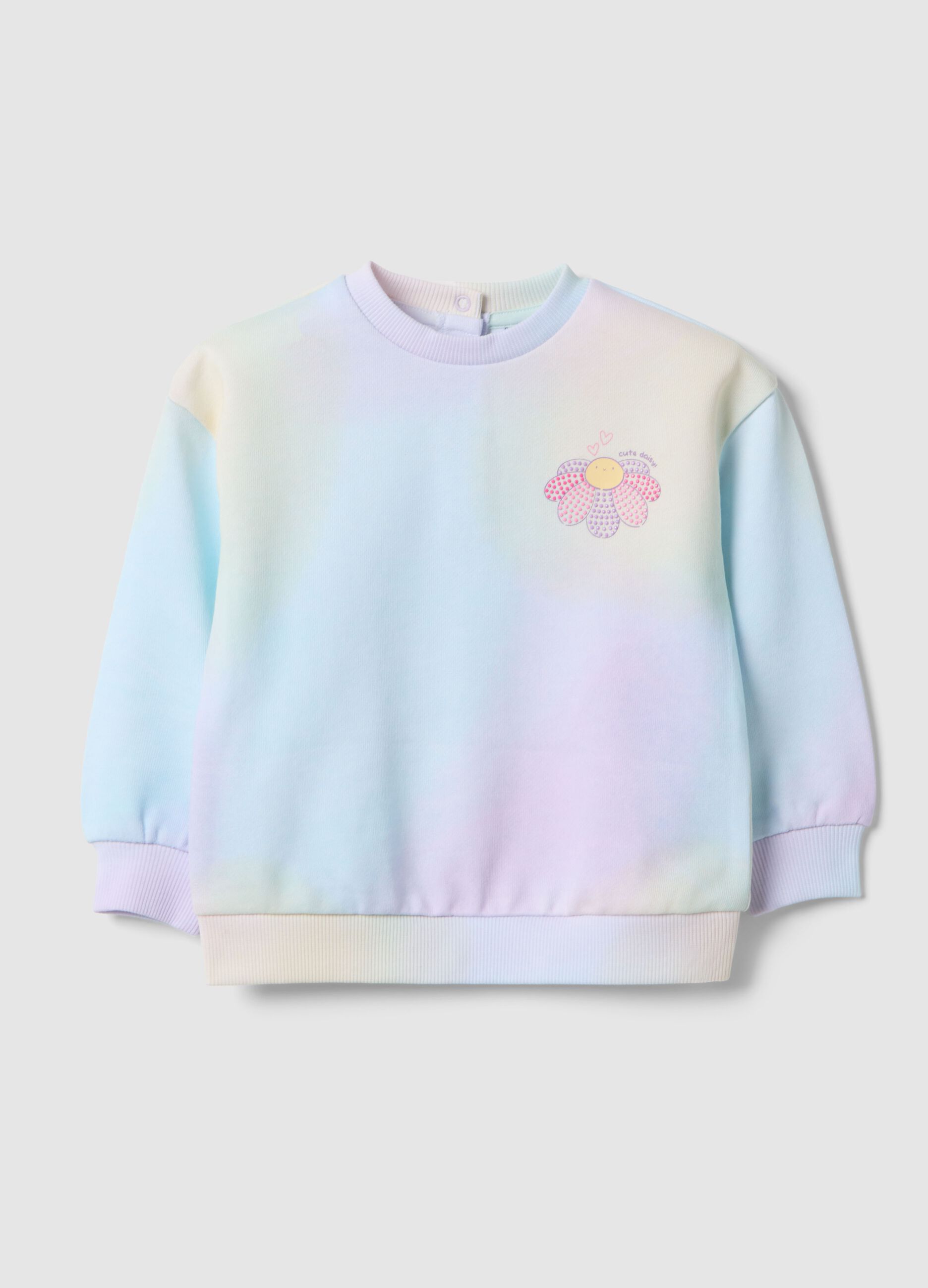 Multicolour pure cotton regular fit sweatshirt for girl