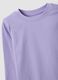 Purple organic cotton crew-neck T-shirt for girls_2