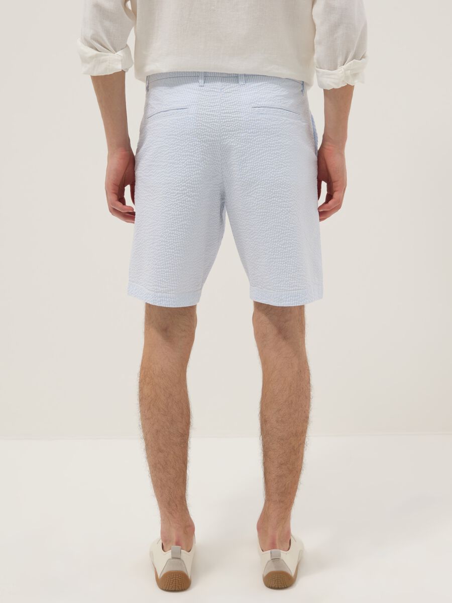 Light blue stretch cotton chino shorts_2