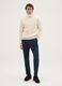 Blue regular fit chino trousers in pure cotton cords_0