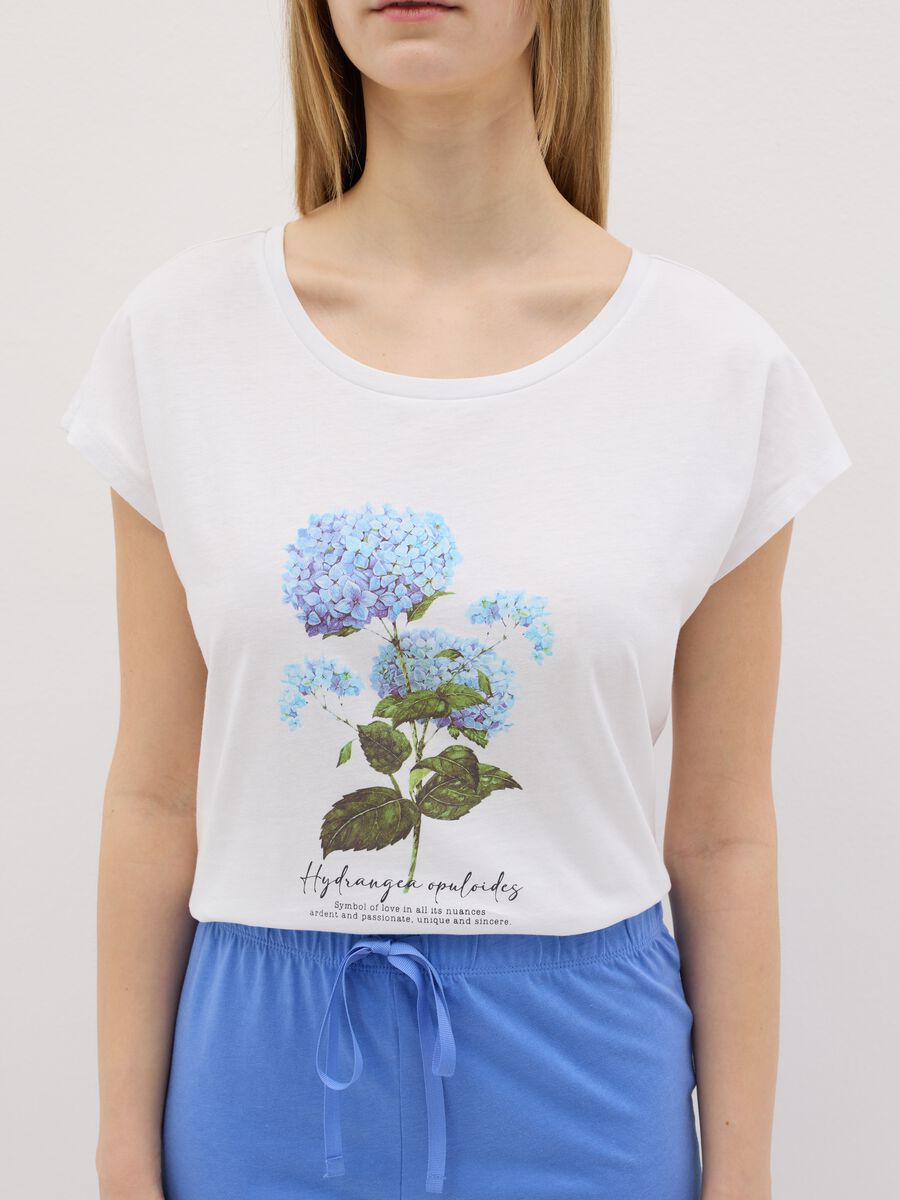 Short pyjamas with hydrangea print_3