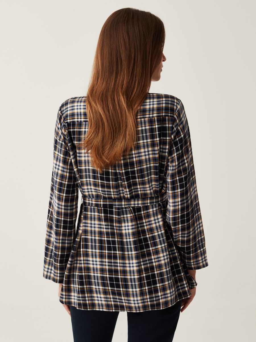 Camicia premaman in flanella check_1