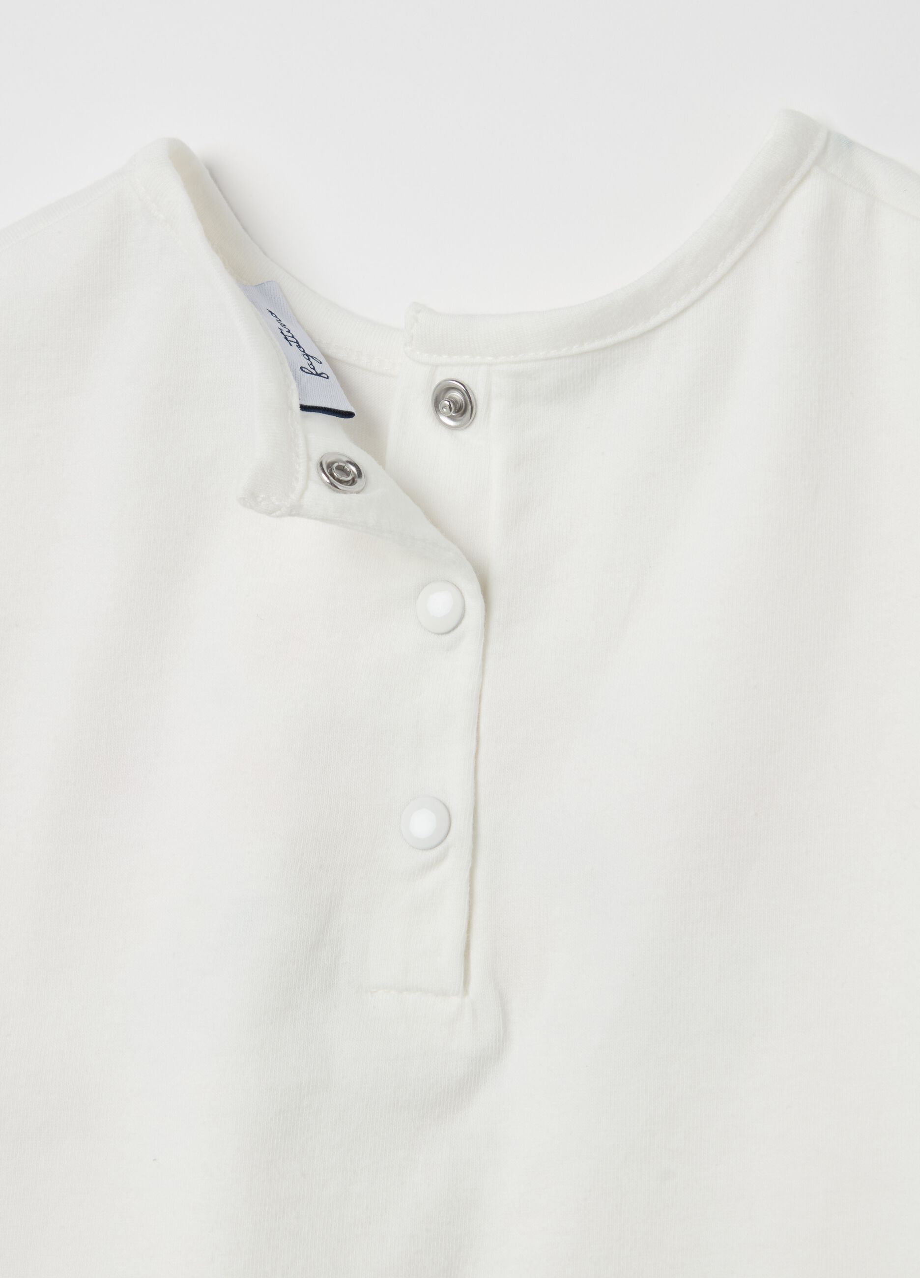 Stretch cotton T-shirt and shorts set