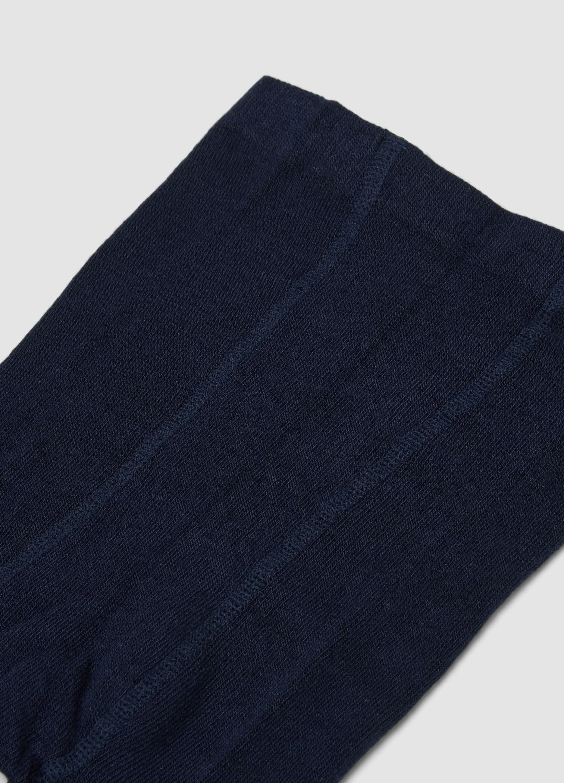 Collant blu in tessuto elasticizzato