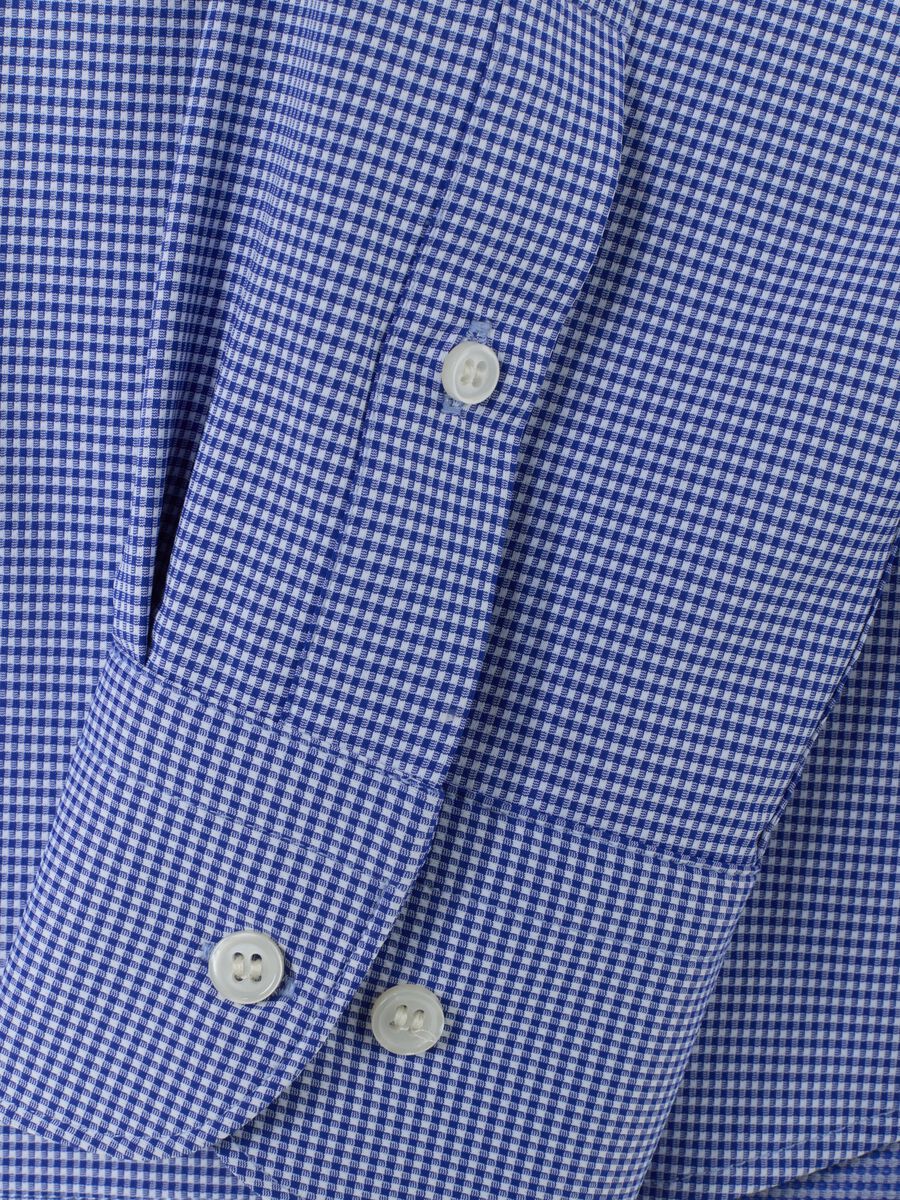 Camicia traspirante blu slim fit in tessuto elasticizzato 4 Way_1