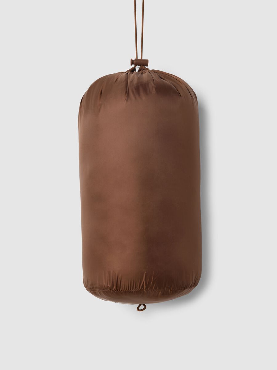 Brown padded jacket regular fit with hood_1