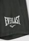 Black cotton blend regular fit shorts with Everlast logo_5