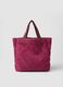 Pink cotton-blend bag with raised textured finish_0