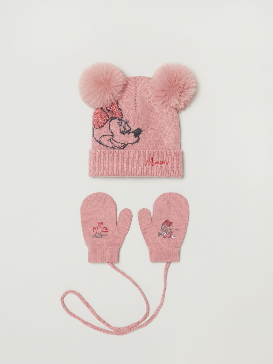 Set berretto e muffole con disegno Minnie_0