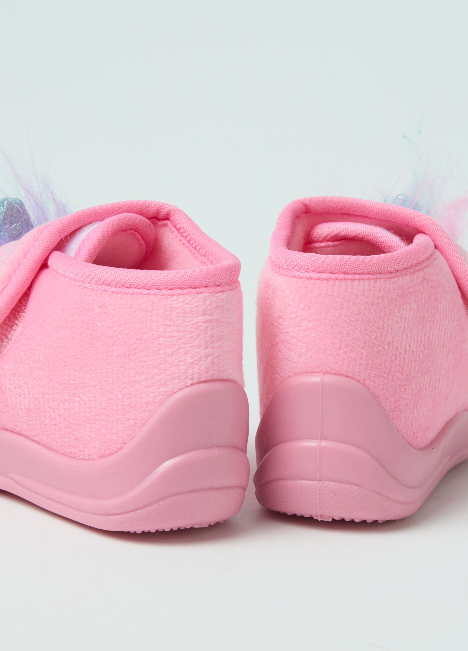 White and pink baby girl shoes