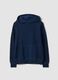 Blue pure cotton oversized hoodie_0