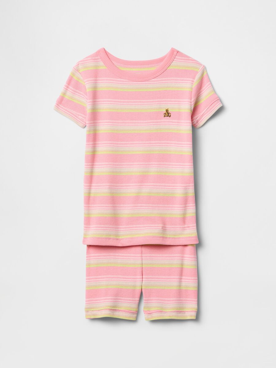 Pink striped cotton pajamas GAP Kids_0