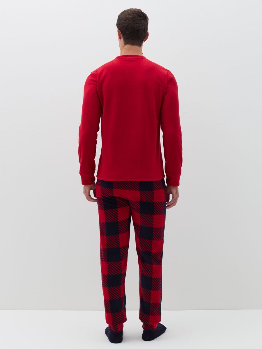 Fleece pyjamas with penguin embroidery_3