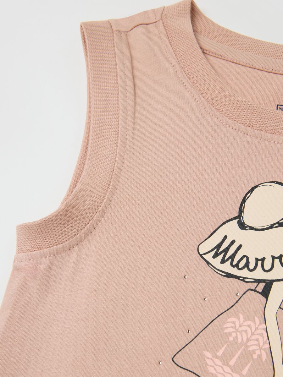 Girls' pure cotton pink regular fit T-shirt_3
