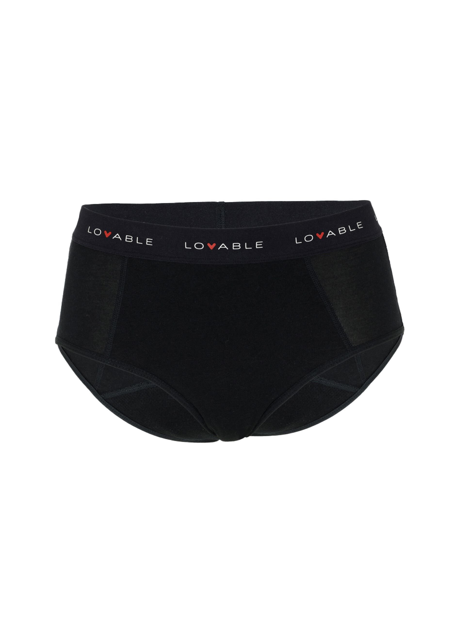 LOVABLE Slip da ciclo a vita alta flusso abbondante in cotone bio