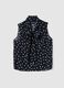 Sleeveless multicolour polka dot blouse with fancy collar, regular fit_0