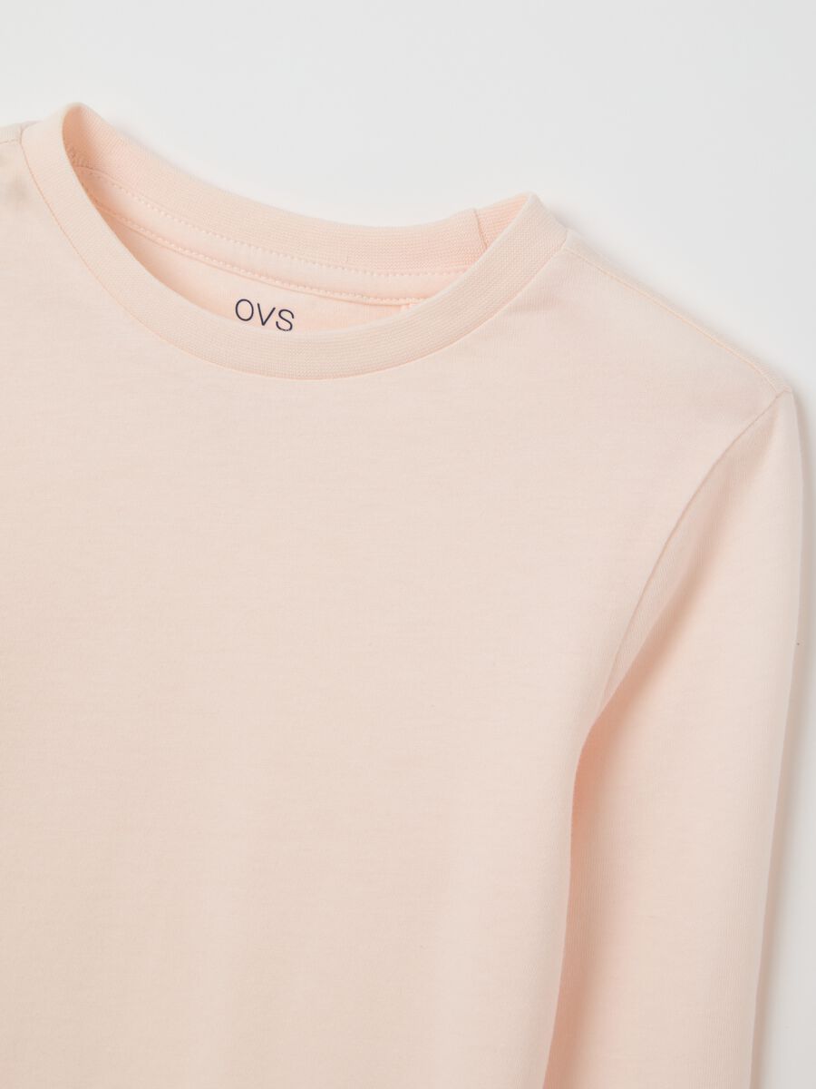 Girls' pink pure cotton regular fit sweater_2