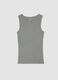 Grey regular fit cotton tank top_4