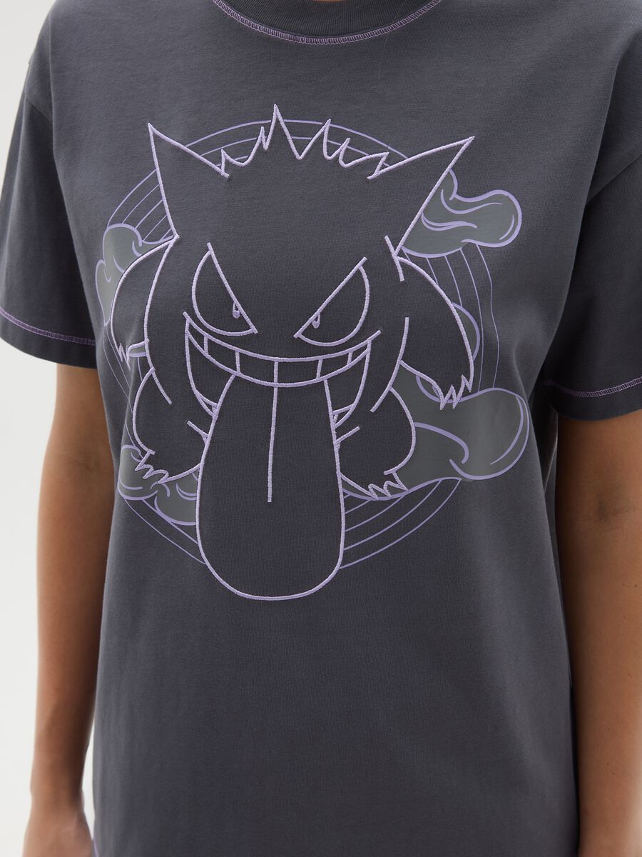 Grey Manga T-shirt with Gengar print_2
