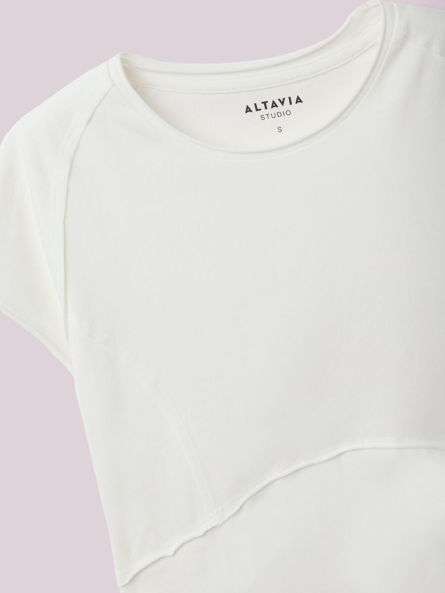 Cropped T-shirt with exposed seams ALTAVIA STUDIO_5