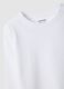 Girls' long-sleeve white cotton T-shirt, regular fit_2