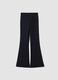 Blue flared leggings in stretchy fabric_5
