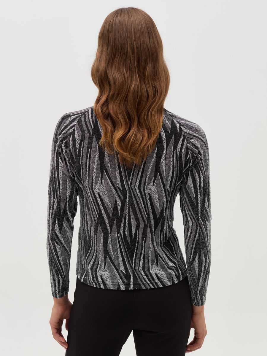 T-shirt with geometric pattern with lurex_3