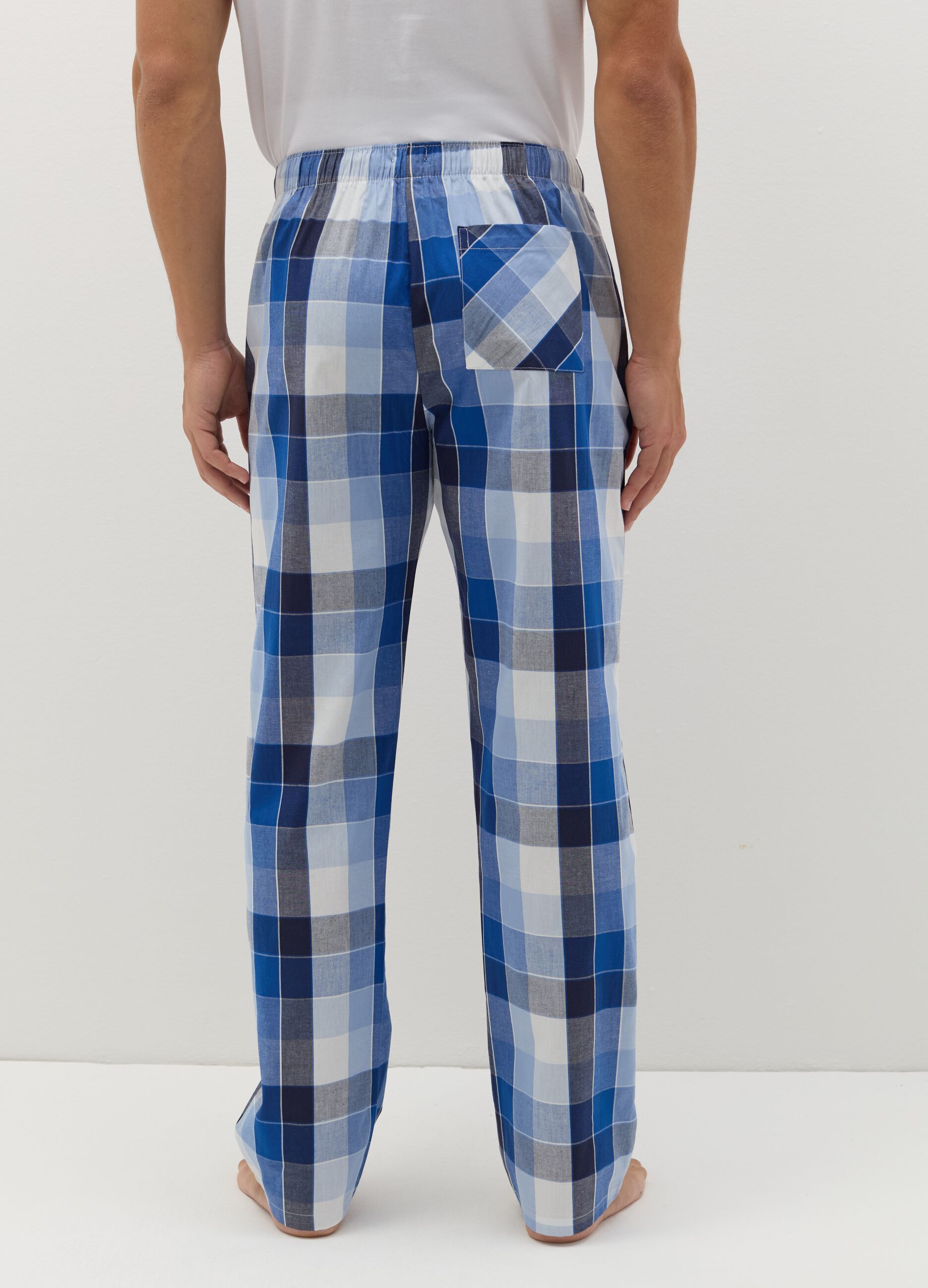 Pyjama trousers with print in cotton