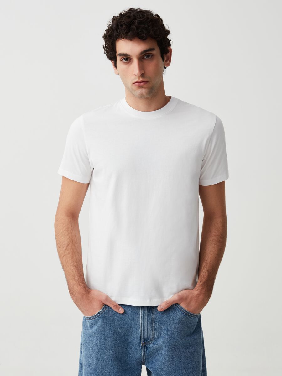 Organic cotton T-shirt with round neck_0