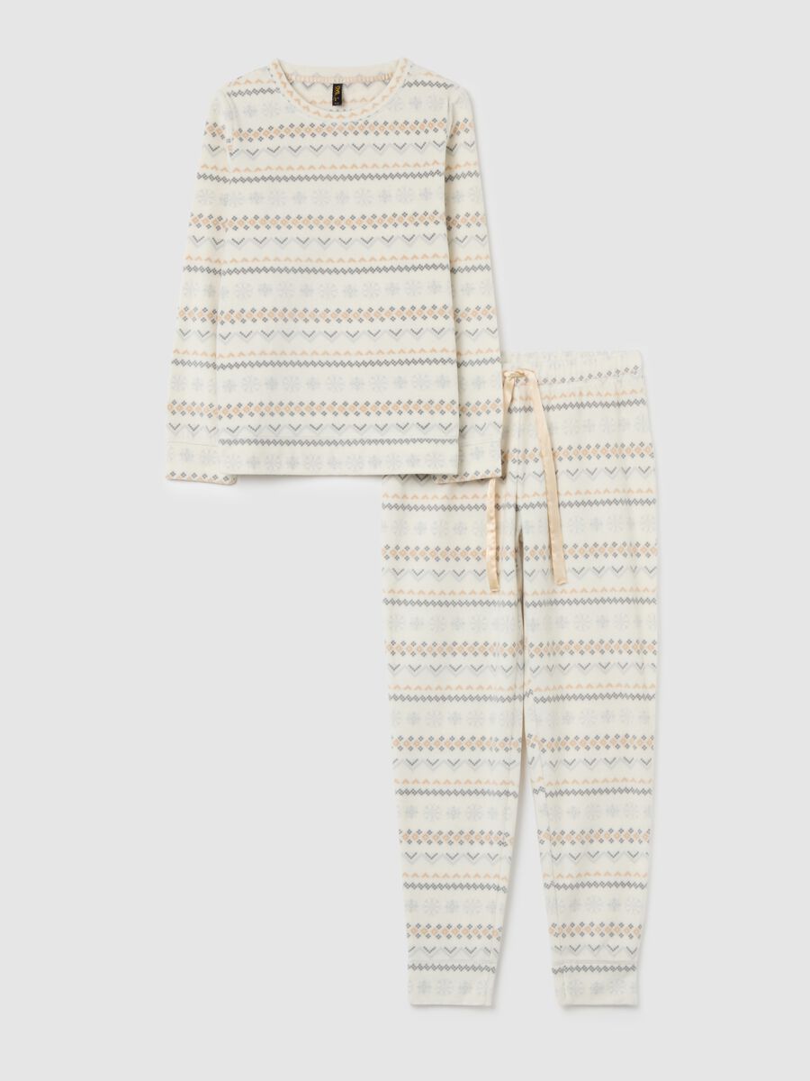Multicolour fleece pyjamas with regular fit_4