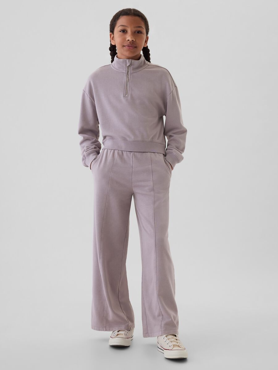 Half-zip cropped sweatshirt_1