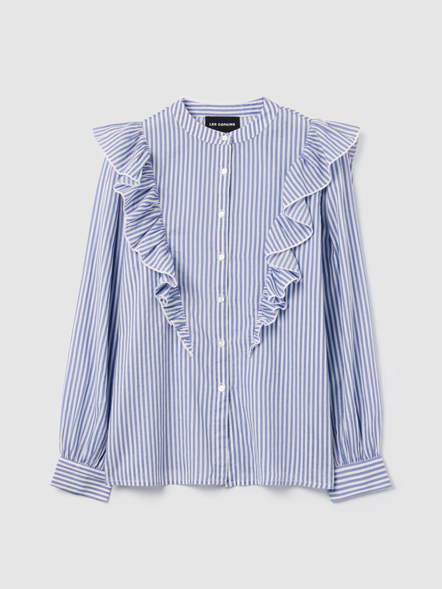 Striped shirt with frills_4