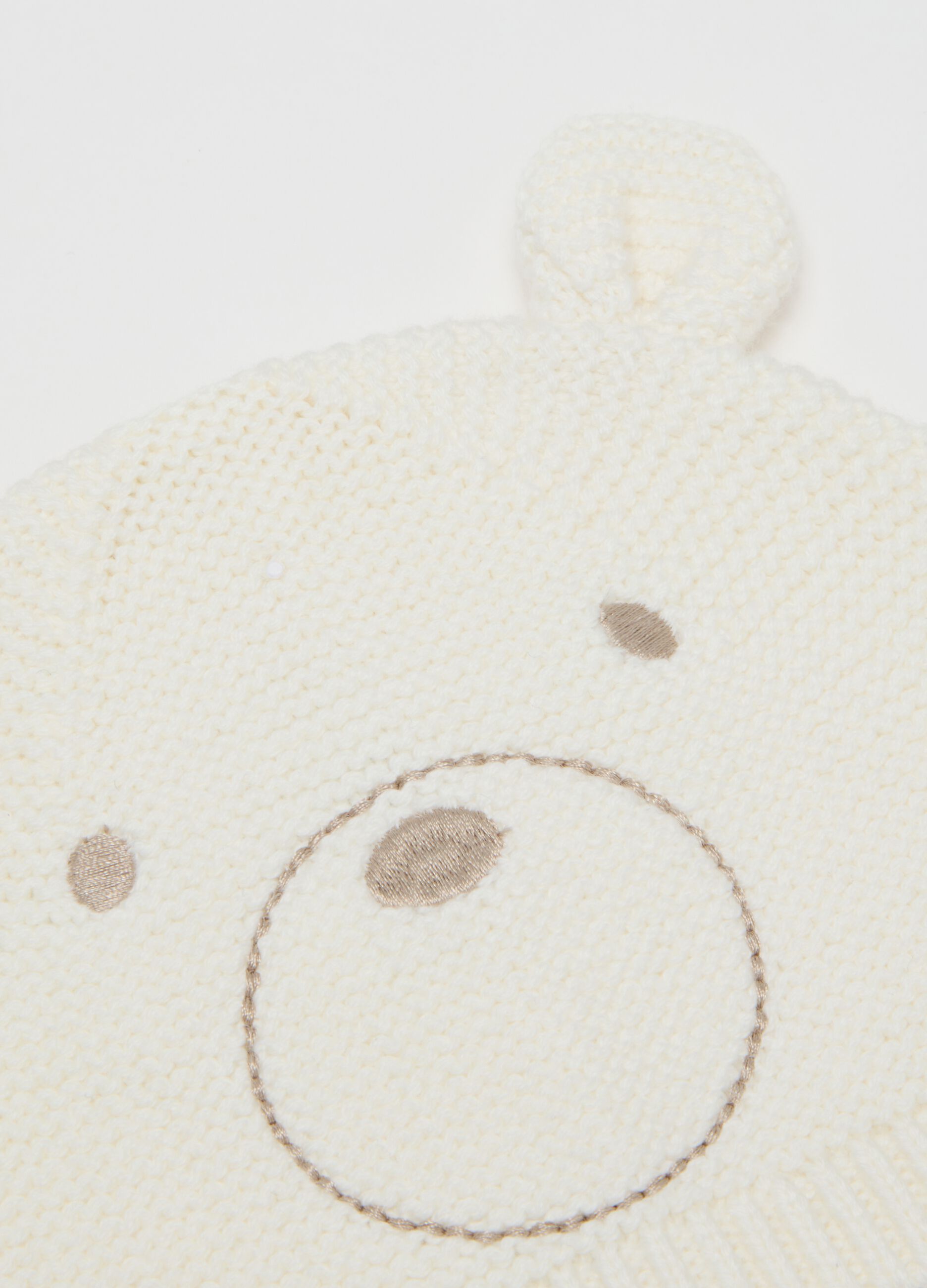 White pure cotton newborn cap