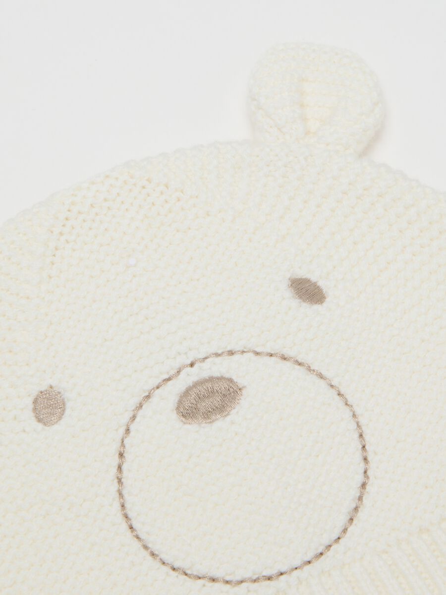 White pure cotton newborn cap_2
