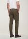 Green slim-fit stretch cotton twill trousers_3
