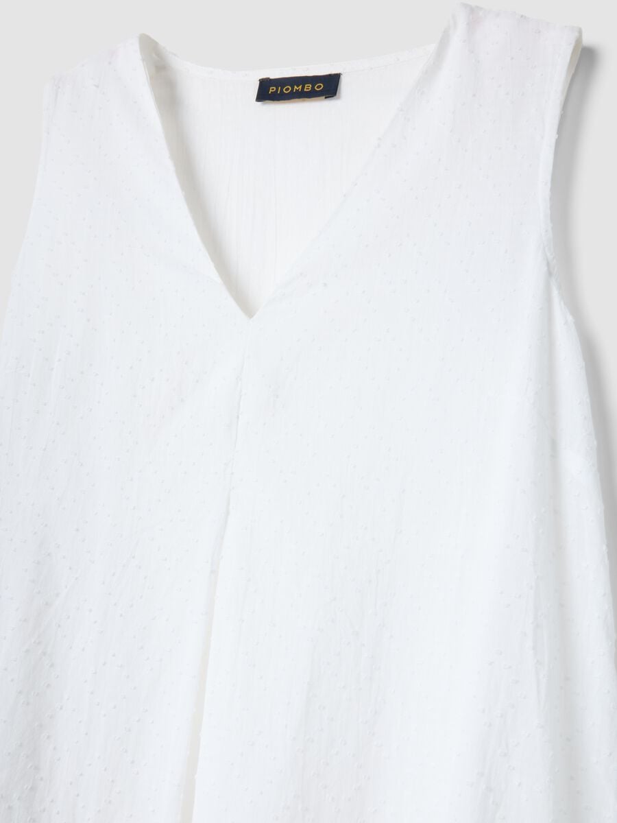 Abito maxi bianco in puro cotone_5
