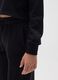 Girls' black regular fit pure cotton cropped top_2