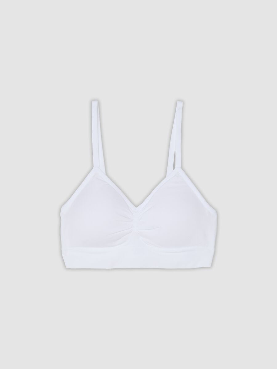 White stretch-fabric bralette bra_0