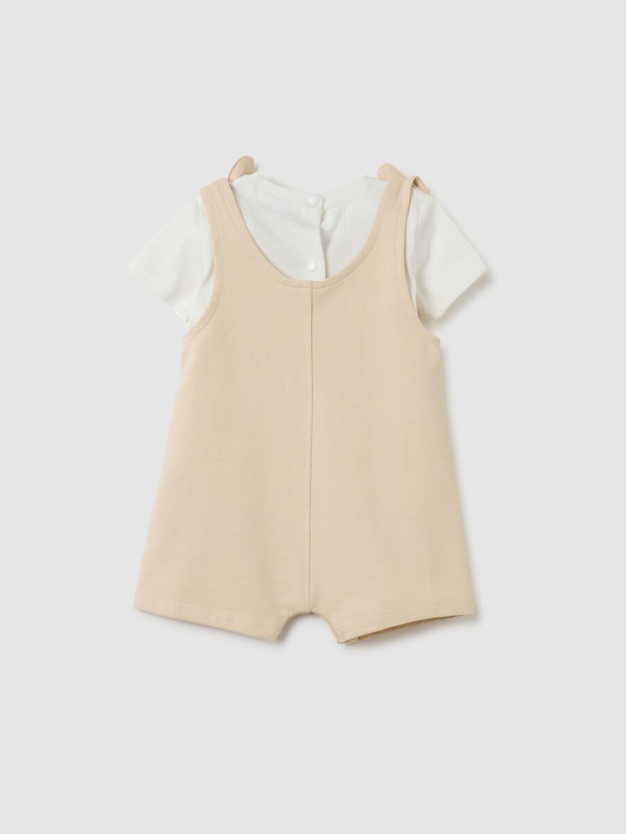 Multicoloured pure cotton romper for baby girls_1