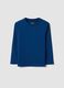 Blue organic cotton crew-neck T-shirt for boys, regular fit_0
