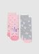 Bipack of multicolour stretchy cotton girls' socks_0