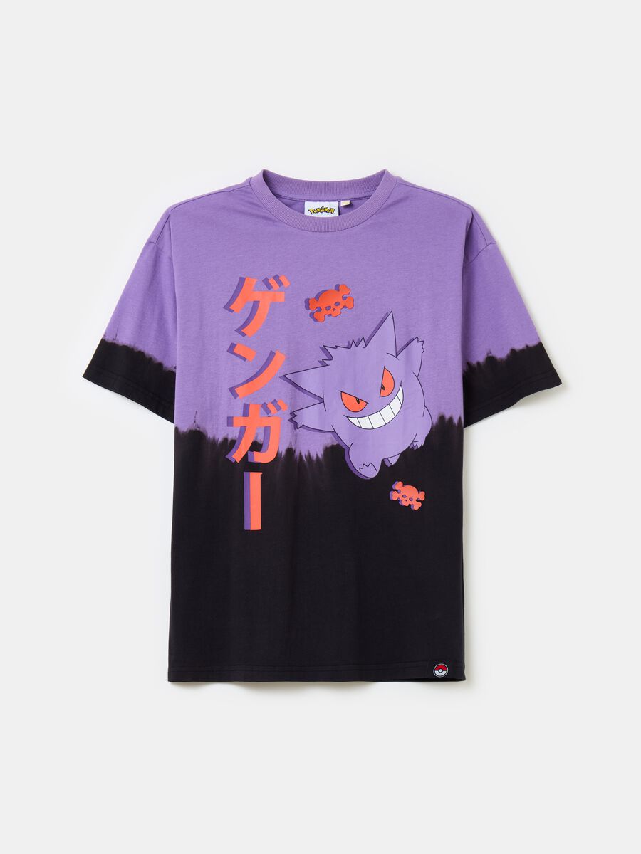 Cotton T-shirt with Pokémon Gengar print_0