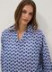 Camicia in puro cotone multicolor con fantasia e collo a V_3