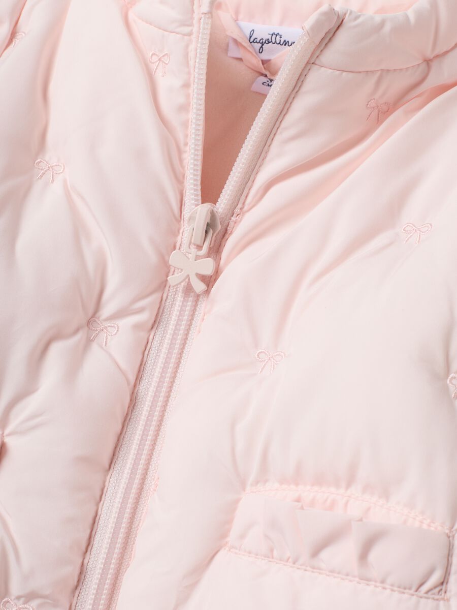 Giacca rosa imbottita con zip per neonata_2