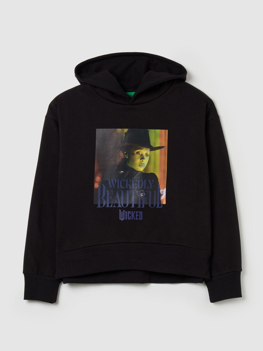 Sweatshirt with hood and Wicked print_4