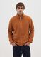 Brown fleece full-zip sweatshirt_0