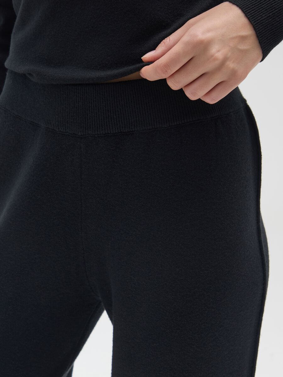 Pantaloni a palazzo neri regular fit_3