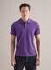 Short-sleeve violet cotton polo shirt regular fit_1